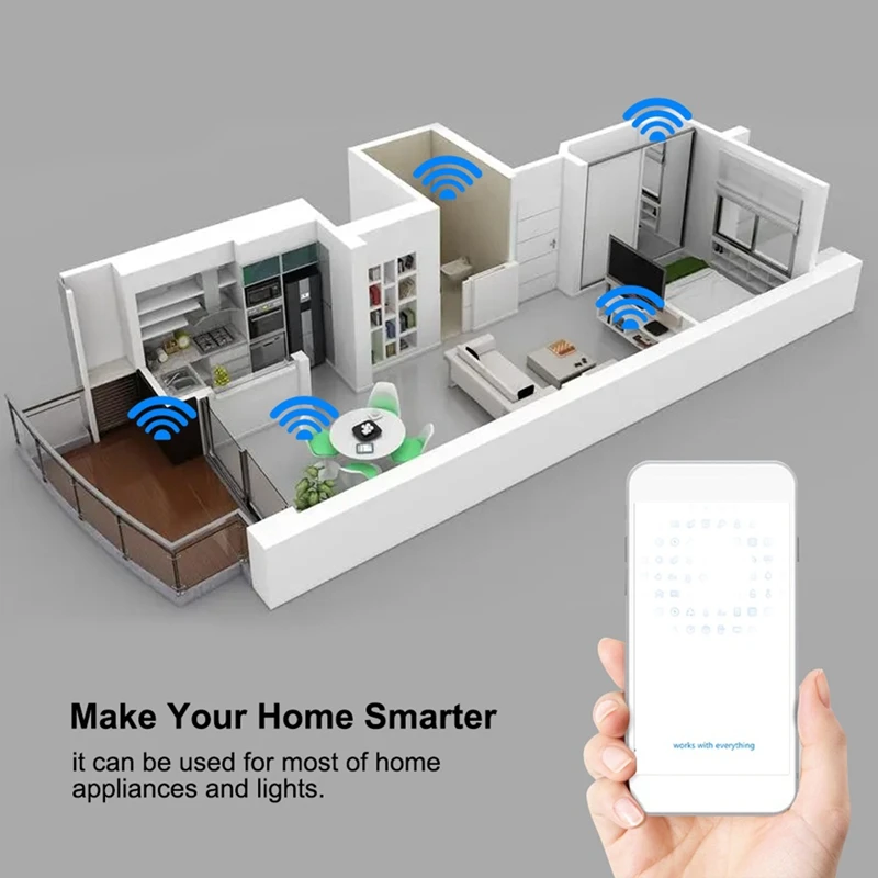 Смарт-релейный модуль с Wi-Fi Bluetooth 85-250 В 4 канала 2 ГГц
