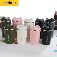 realme stainless steel flask vacuum coffee cup water bottles travel thermo leisure hand held car thermo mug portable cup