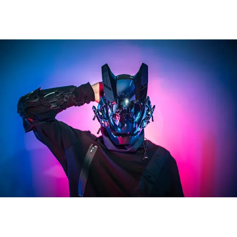 Z кибер панк косплей Хеллбой фиксатор маска Шиноби черные самурайские войны