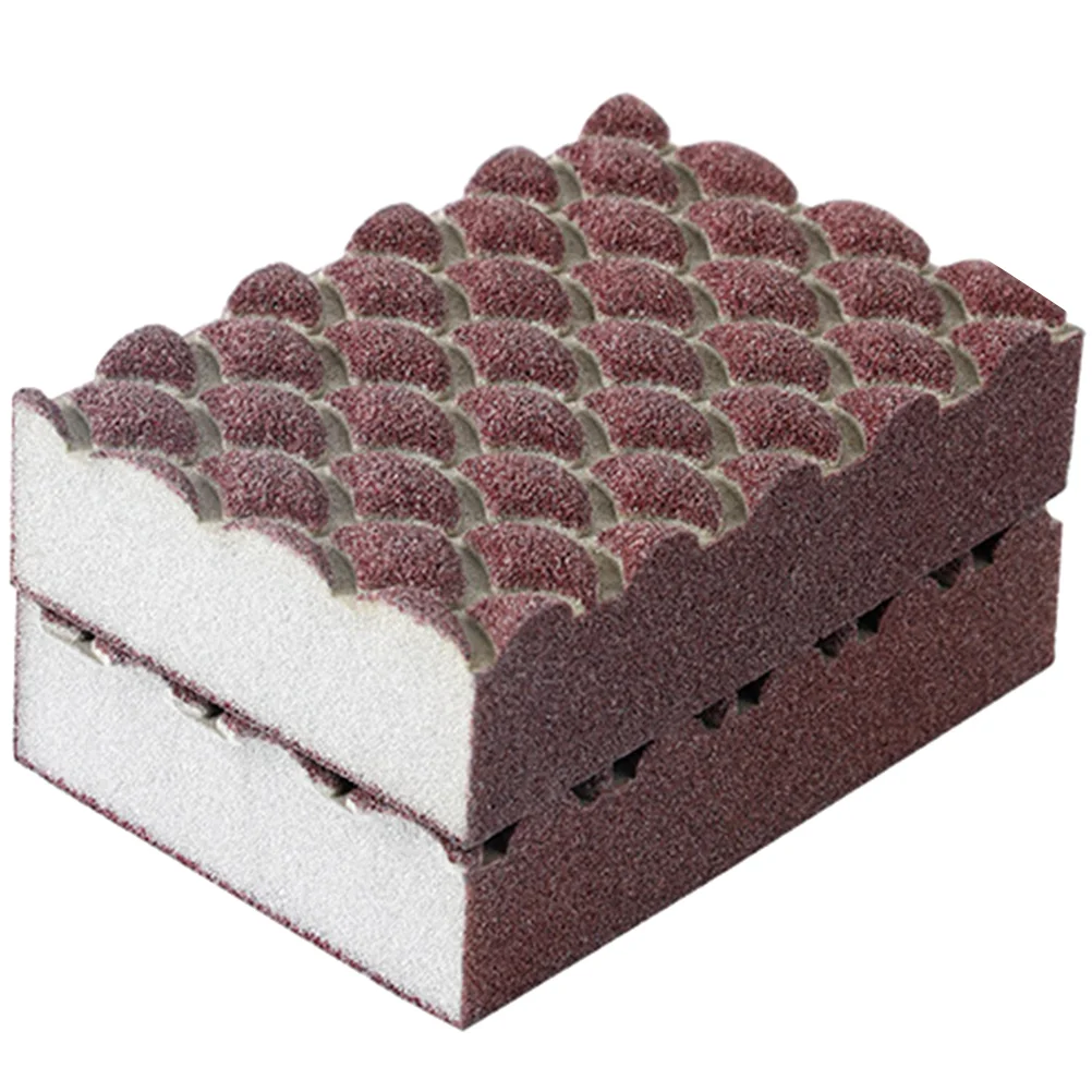 

2 Pcs Fish Scale Emery Cleaning Accessories Kitchen Scrubbers Wok Kitchen Washing Brush Corundum Dish Scrubber Sponge