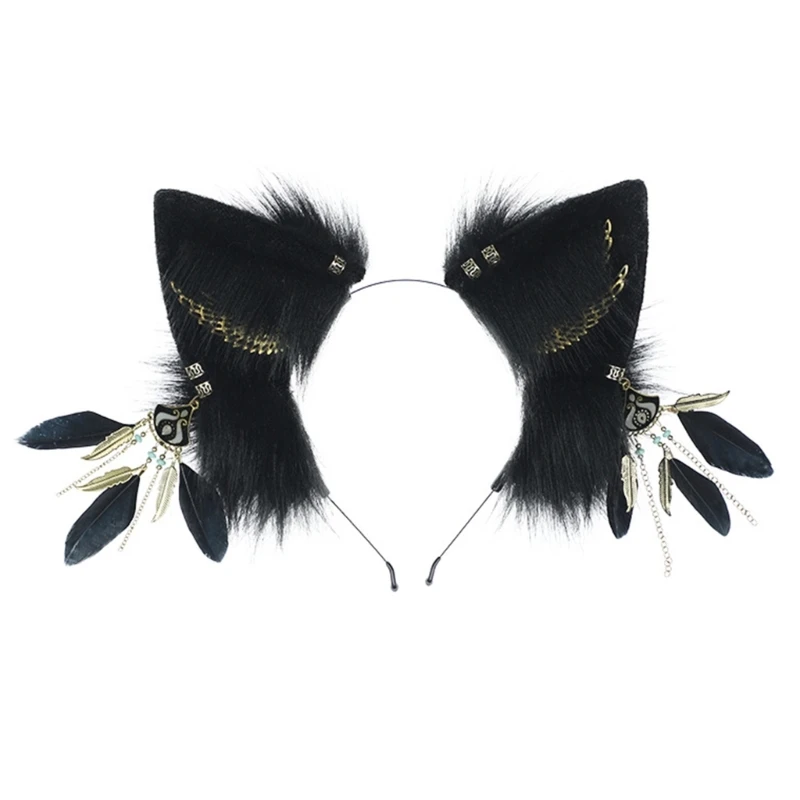 

Faux Furs Cat Ears Headbands Furry Cartoon Animal Ear Hair Hoop Hair Accessories Drop shipping