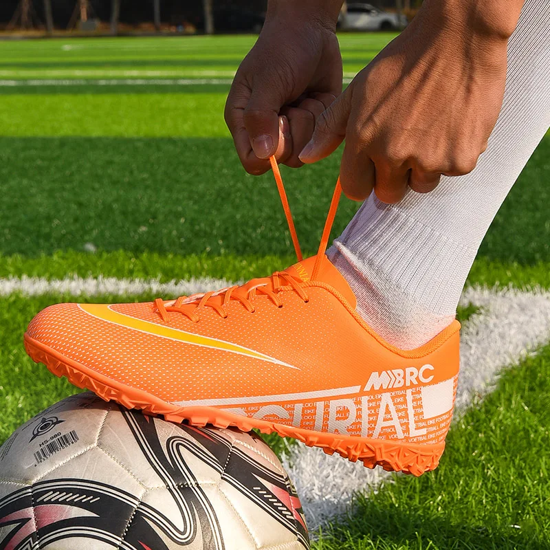 SENAGE Men Kids Professional Training Football Boots Boys TF/FG Soccer Cleats Sneakers Outdoor Turf Futsal Football Shoes