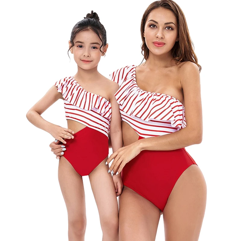 

Mother Daughter Swimsuits 2022 New Summer Bikini Swimsuit Family Mommy And Me Swimsuit Kids Girl Swimsuit Woman Swimsuit