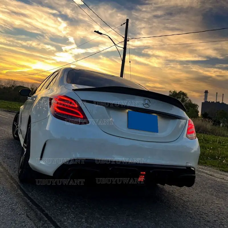Для Mercedes Benz C Class Sedan 4-дверный W205 C180 C200 C260 C300 спойлер 2015-2021 автомобильное заднее