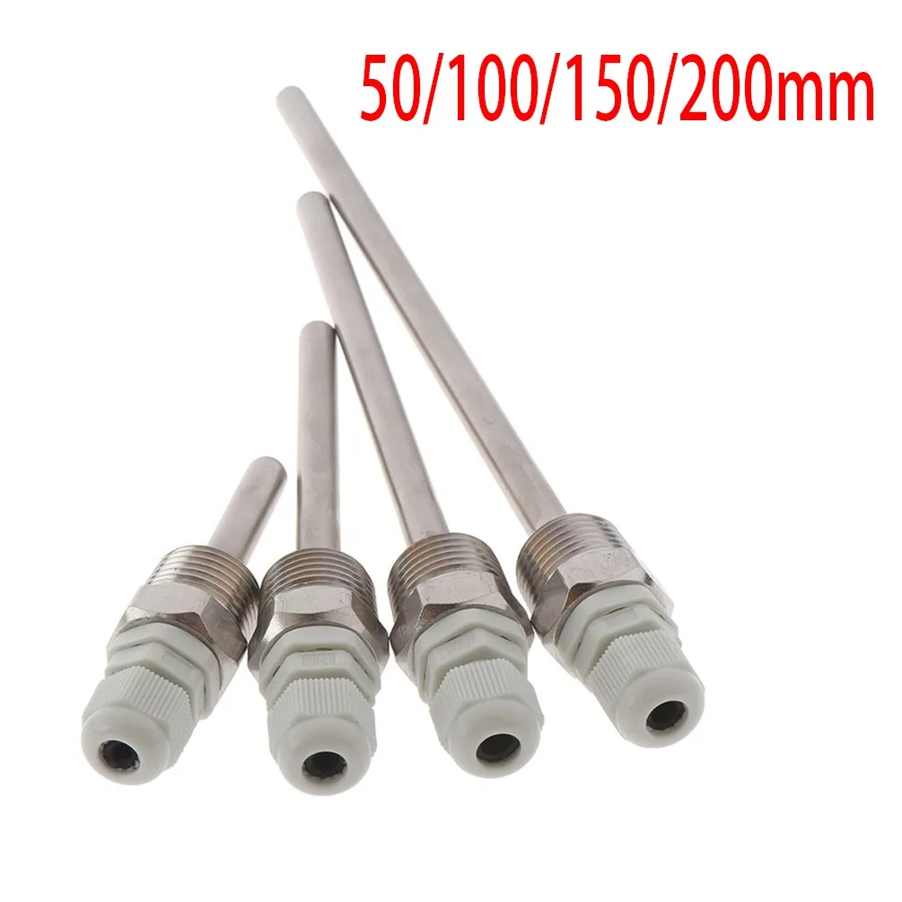 

Температурные датчики 50-200 мм из нержавеющей стали Thermowell 1/2 NPT, подходит для диам. 6 мм трубки для электрических измерительных инструментов, п...