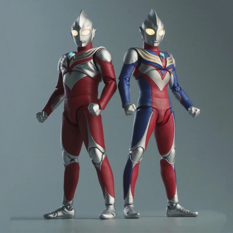 

Bandai SHF Ultraman True Bone Carving Tiga Ultimate Shine Terry Zeta Jedd De Cayman Figure Model Ornaments Collectible Toy Gifts