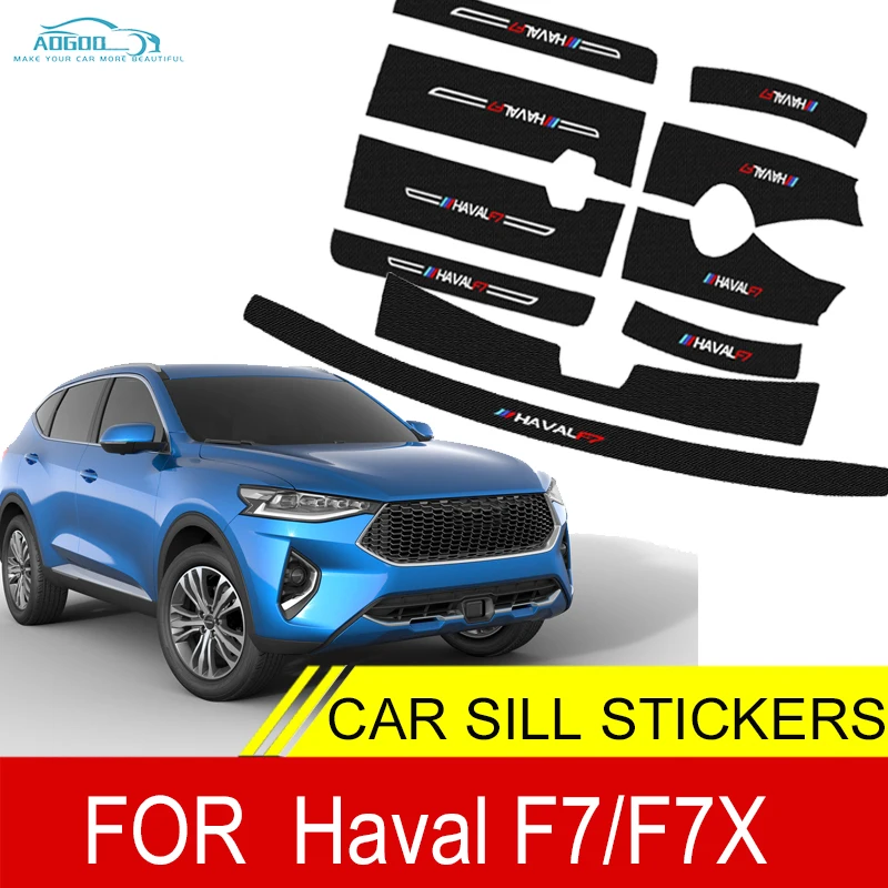 

Car Door Sill Plate Stickers For Haval F7 F7x 2019 2020 2021 Front Rear Auto Threshold Protector Decals Tuning Accessories