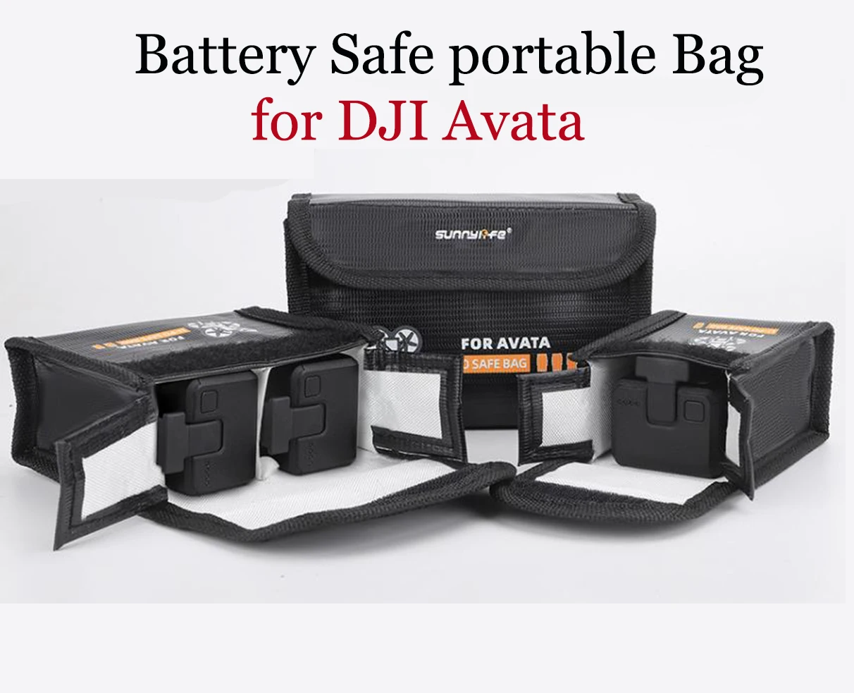 

Flight Battery Safe portable Bag for DJI Avata Protective Box Transport Lipo Lithium Battery Safe Explosion-proof Bag Accessory