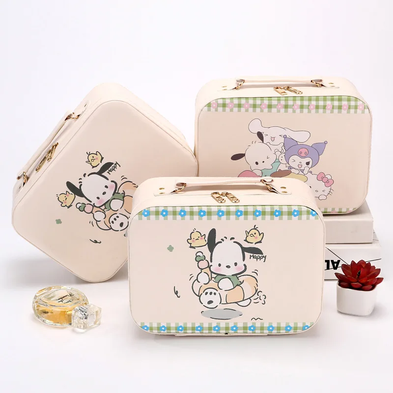 

Kawaii Sanrio, Hello Kitty Cinnamoroll Kuromi My Melody Cosmetics чехол вместительная портативная модная сумка для мытья, дорожная коробка