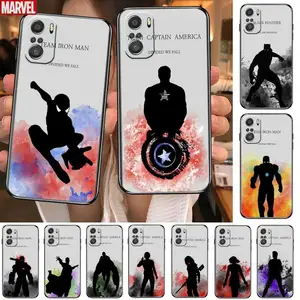 marvel team celular phone case for xiaomi redmi 11 lite pro ultra 10 9 8 mix 4 fold 10t black cover silicone back prett free global shipping