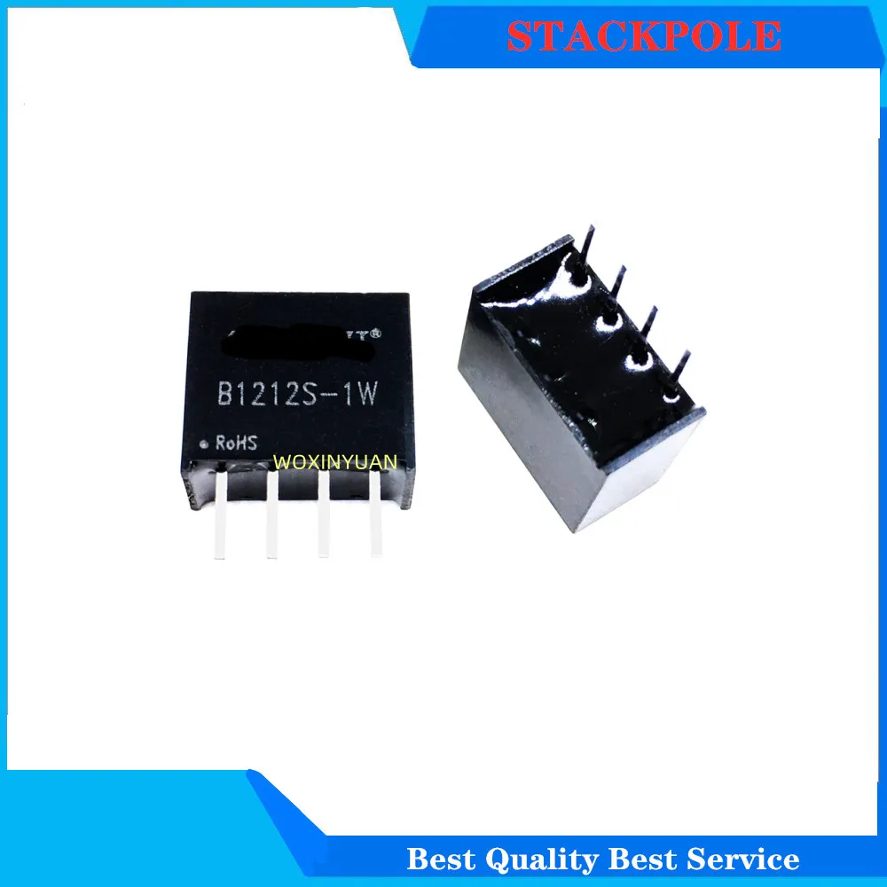 

5PCS B1212S-1W 2W B1212S DC-DC regulated power supply module 12v to 12v brand New Genuine Isolating Switching Power Supply SIP4