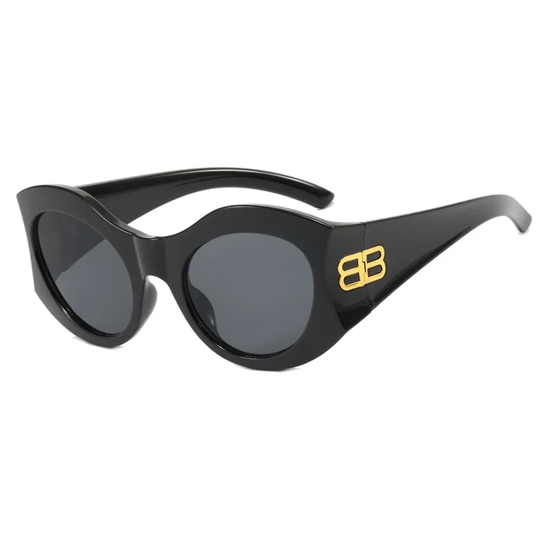 Солнцезащитные очки кошачий глаз Y2K для мужчин и женщин винтажные брендовые