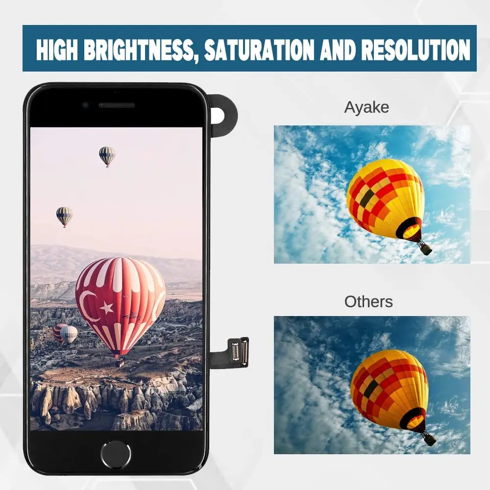 Сменный экран для iPhone 7 с кнопкой возврата в сборе фронтальная камера динамик