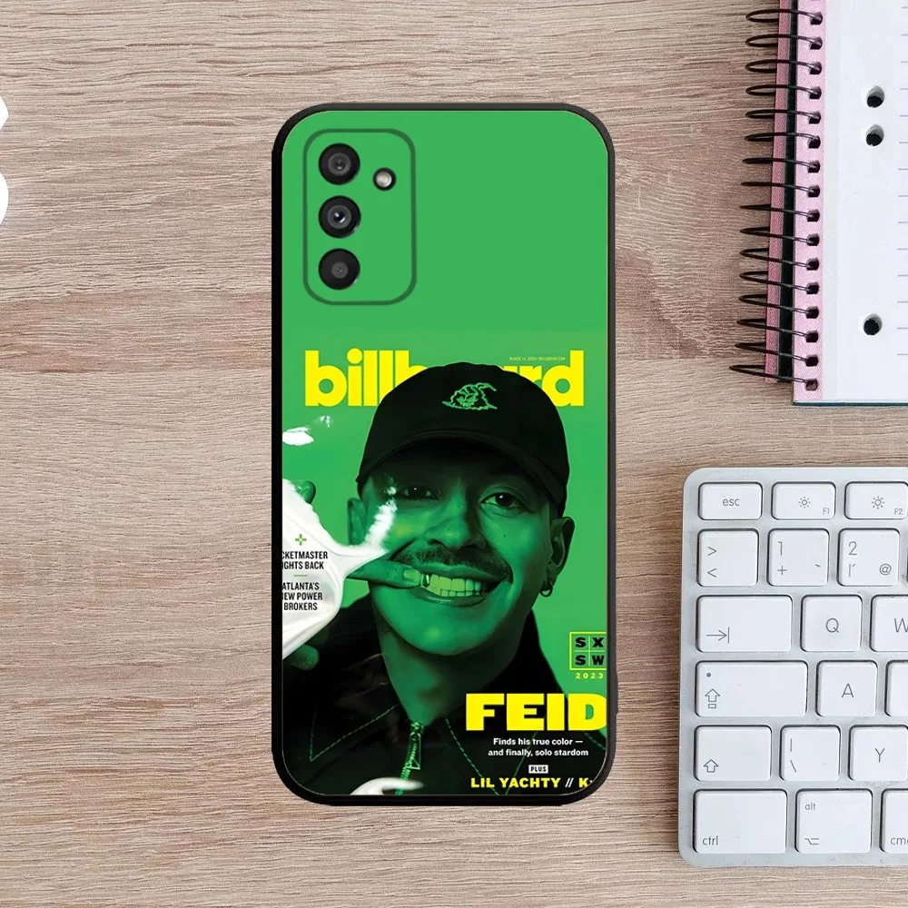 Чехол для телефона Singer F-Feid Ferxxo SIXDO Samsung Galaxy A13 A21s A22 A31 A32 A52 A53 A71 A80 A91 мягкий черный