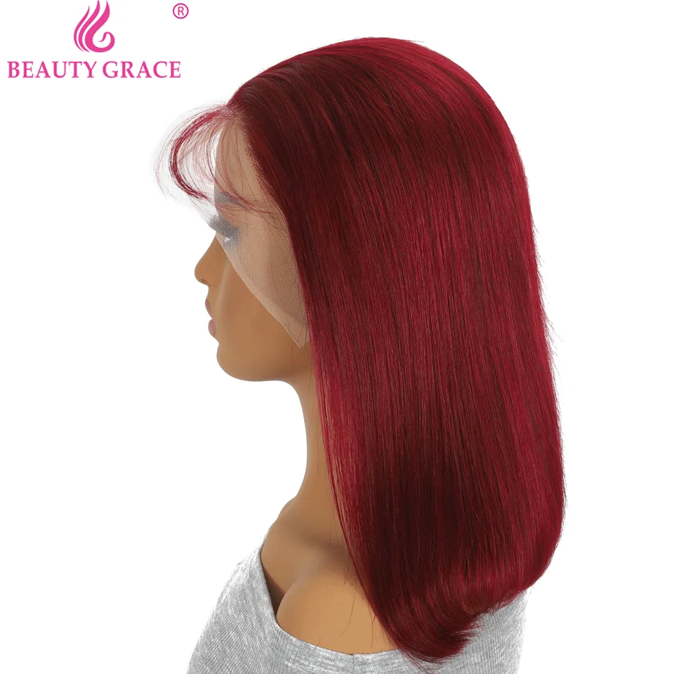 Ed 99j Burgundy 13x4 Full Lace Bob Wig Lace Front Human Hair Wig Short Bob Human Hair Wigs