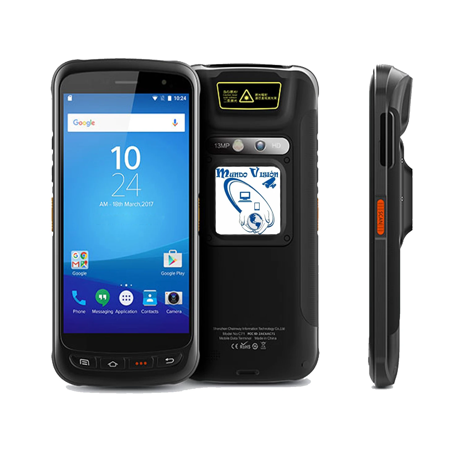 

Android 5.2'' Industrial PDA 32GB ROM 3GB RAM Fingerprint UHF RFID Barcode Scanner Rugged Handheld Data Collector