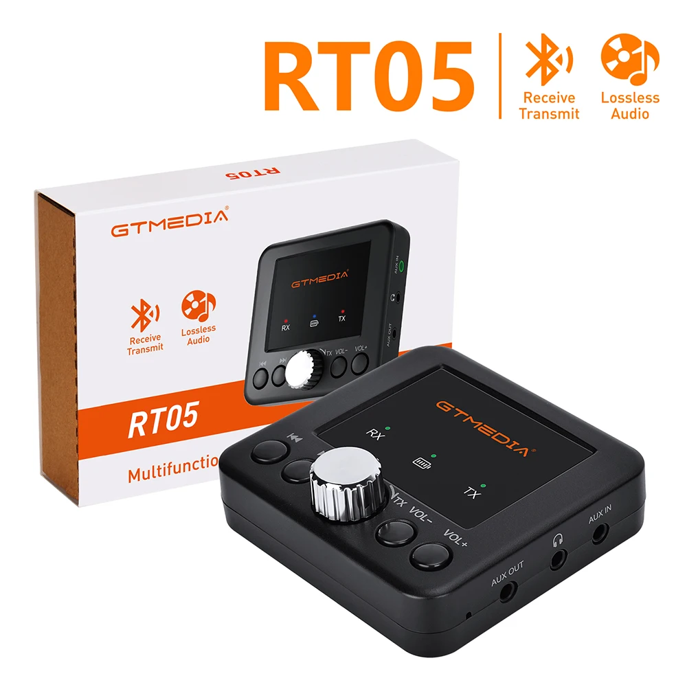 

GTMEDIA RT05 2in1 Bluetooth transceiver Plug and Play Bluetooth 5.0 Wireless Bluetooth Audio Receiver Transmitter