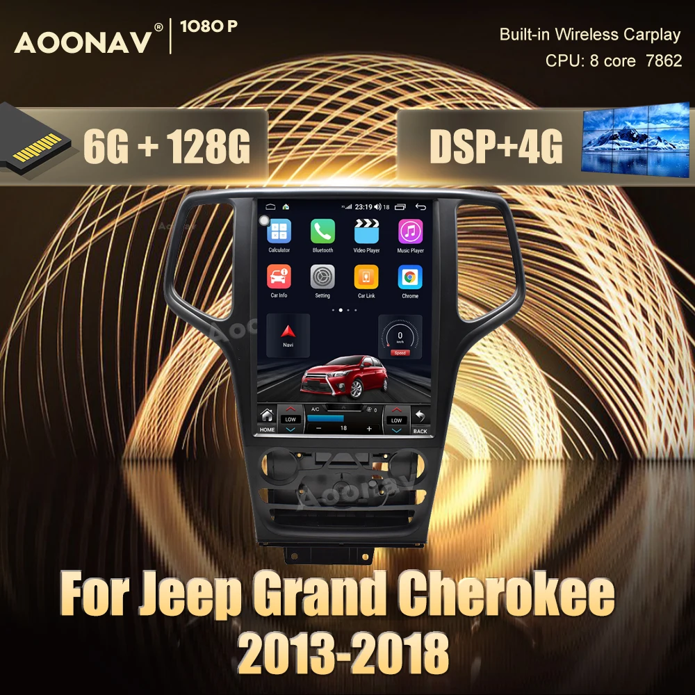 

Автомагнитола 2 din Android 10,0 для Jeep Grand Cherokee 2013-2018, автомобильное стерео радио, GPS-навигатор, головное устройство для видео, аудио, радио