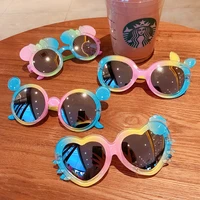2022 children star cartoon round colors sunglasses baby girl boy uv400 goggles outdoor kids summer beach holiday eyewear