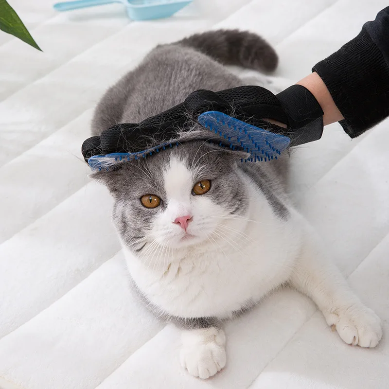 Перчатки для груминга кошек низкая цена Высокоэффективная щетка дышащая