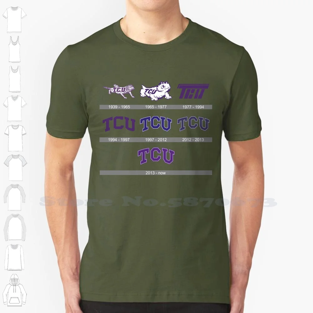 

TCU Horned Frogs Logo High-quality T Shirts Fashion T-shirt New 100% Cotton Tee