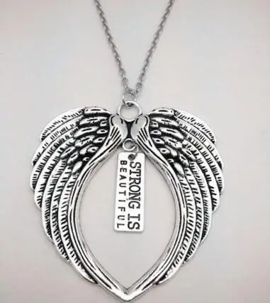 Винтажный Готический Сверхъестественный Пентаграммы Большие Крылья Ангела Крест Звезда Сердце Ожерелье Подвеска Для Женщин Хип-хоп Ювелирные Изделия Бижутерия Подарок.