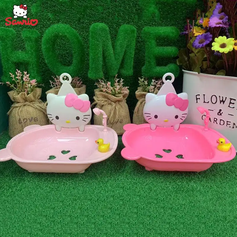 

Kawaii Hello Kitty Sanrio Soap Box Anime Shape Girly Heart Bathroom Toilet Wall-Mounted Drain Soap Holder Sweet 2023 Cute Gift