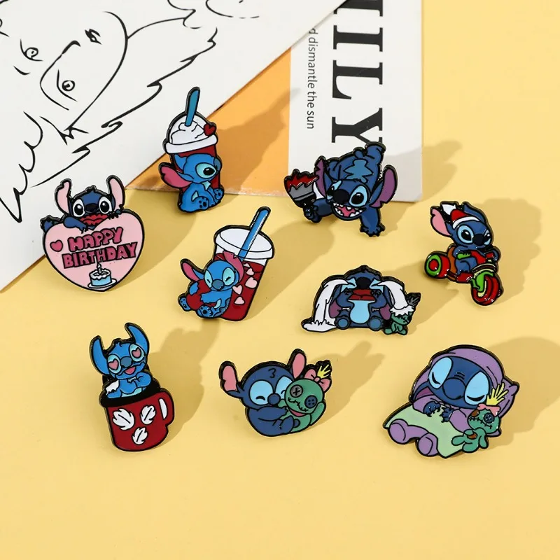 

Disney Stitch Enamel Pin Lapel Pins Badges on Backpack Brooches for Clothes Brooch Cool Jewelry Accessories Halloween Kids Gifts
