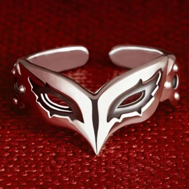 

PERSONA·Be Your True Mind Rings Woman JOKER Mask Ring for Women Party Gift Fashion Trend Silver Color Metal Jewellery Accesorios