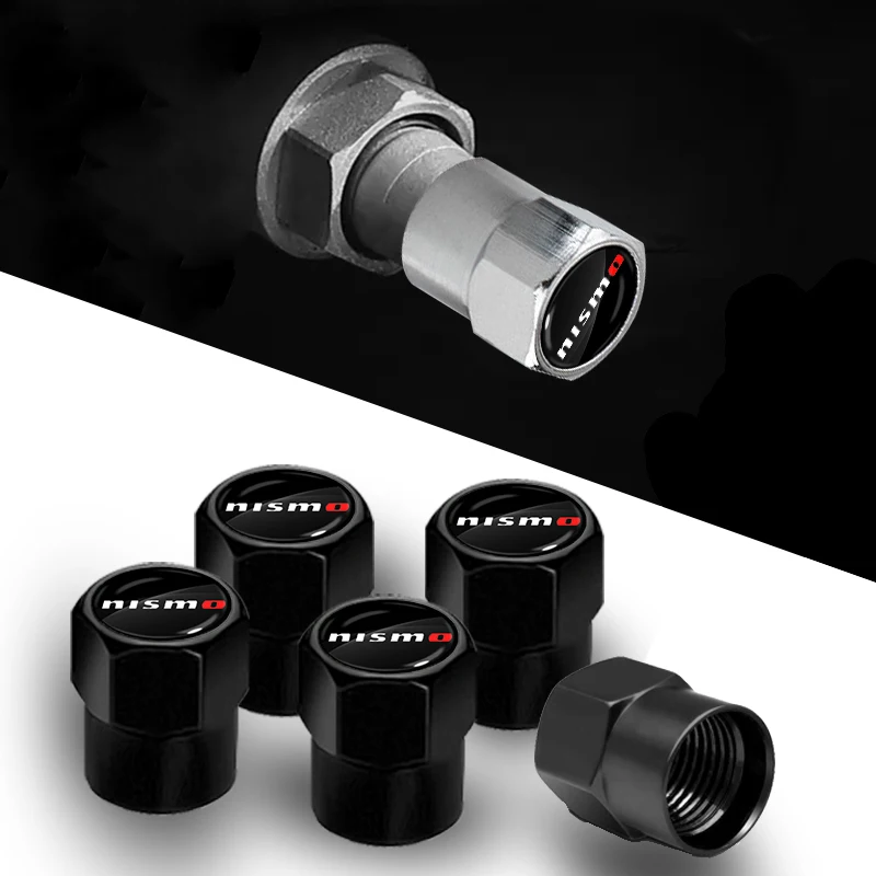 

Car Tire Valve Caps Wheel Covers Dust Cover For Nismo Logo Emblem R34 GTR Nissans Tiida Sylphy Teana Note X-trail 1 2 Qashqa