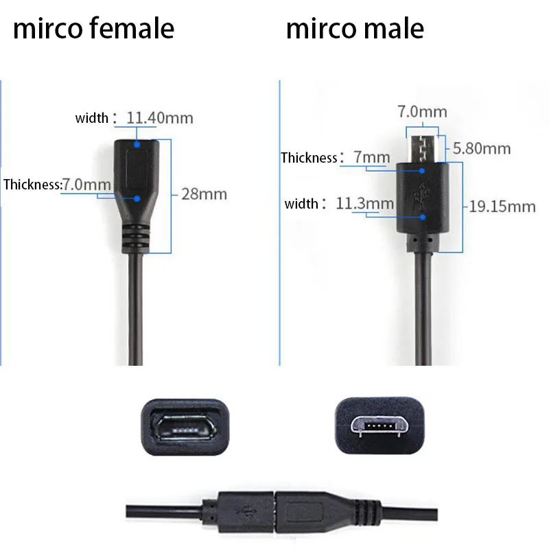 Фото 0,3 м USB 2.0 Тип A Мужской Женский 2-контактный 4-контактный микро-USB ремонтный сварочный кабель Адаптер питания для зарядки DIY Разъем 2 4 ядра s1 №5
