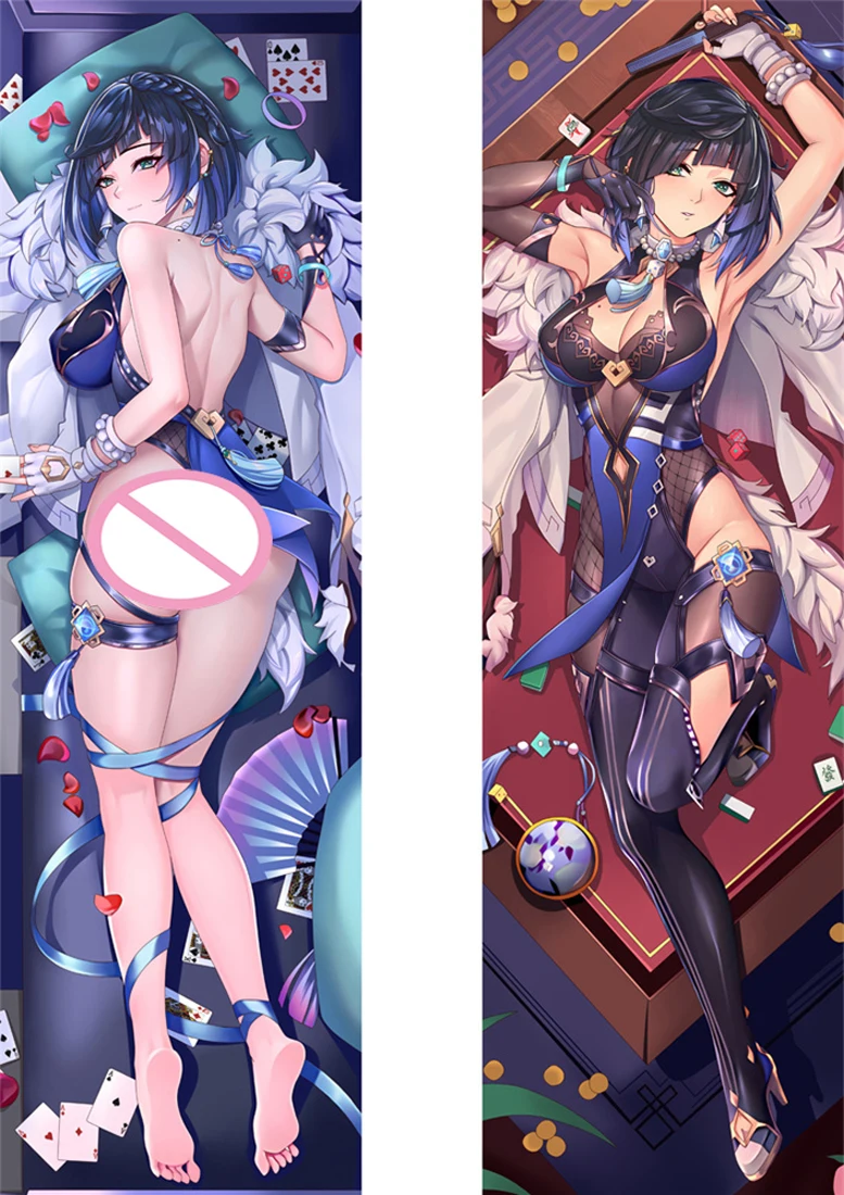 

Подушка для обнимания Genshin Impact Yelan Anime Dakimakura Waifu, обнимающая Подушка, двухсторонняя наволочка с принтом Otaku, полноразмерная наволочка для косплея