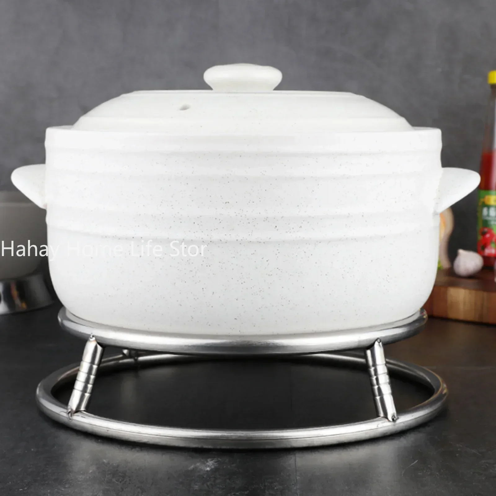 Фото Подставка-кольцо для кухонной плиты, газовая Круглая Решетка, железная подставка для горелки, стальной держатель, чугунная посуда, электрические подставки, подогреватель масла №2