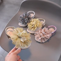 girls sandals and slippers 2022 summer new flower baby childrens shoes fashion cork soft bottom lightweight casual sandals