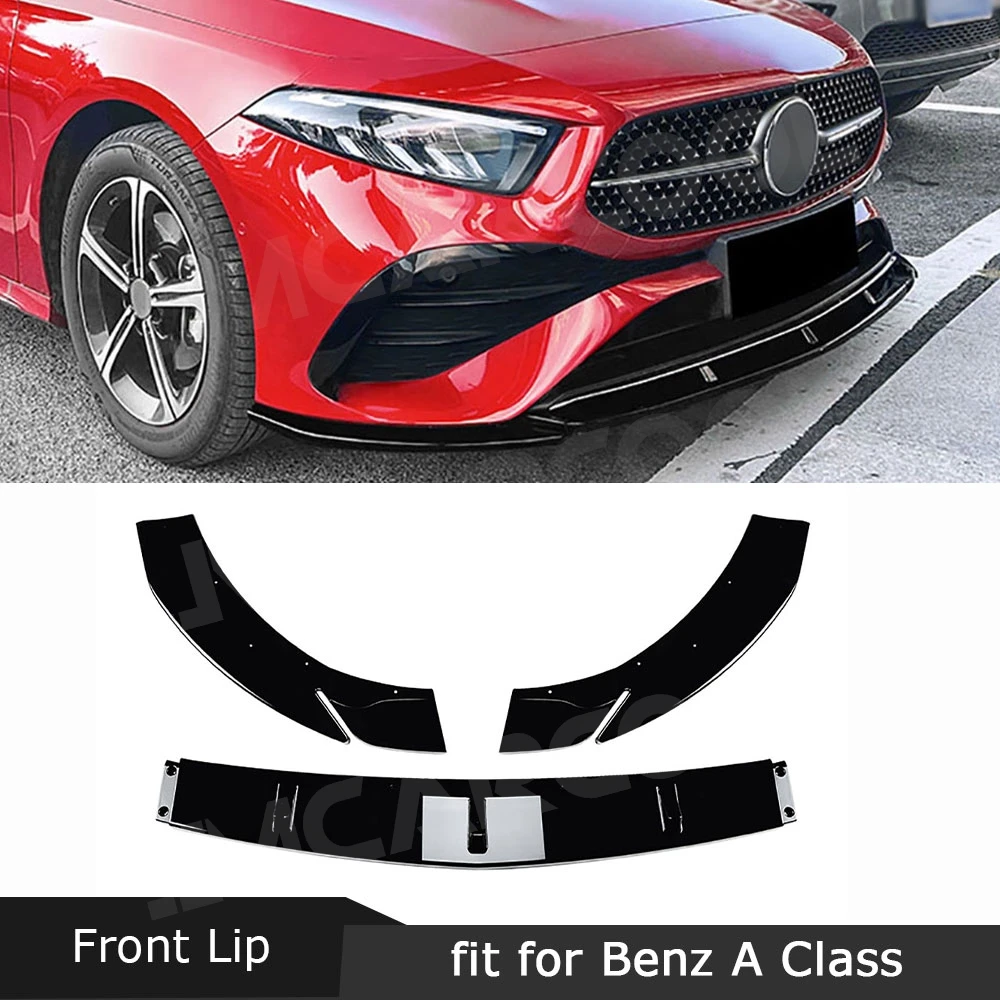 Автомобильный передний бампер спойлер для подбородка диффузор Mercedes Benz A класса