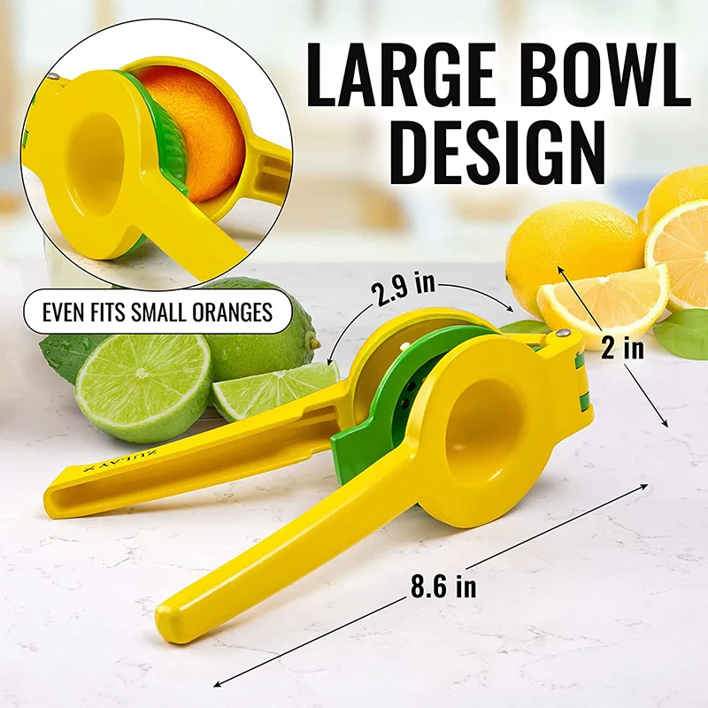 

Double Layer Metal Lemon Squeezer Hend Held Juicer Double Bowl Lemon Lime Squeezer Manual Orange Press Juicer Kitchen Tools 1pc