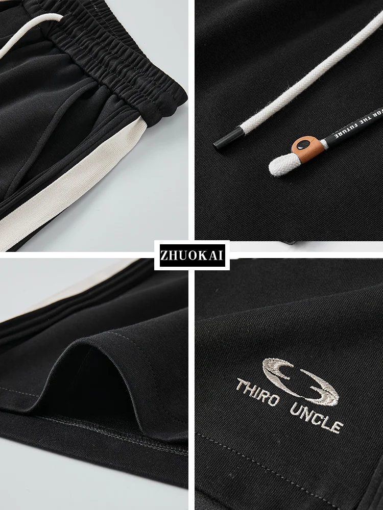 Американские шорты с пятью точками мужские летние черные тяжелые спортивные