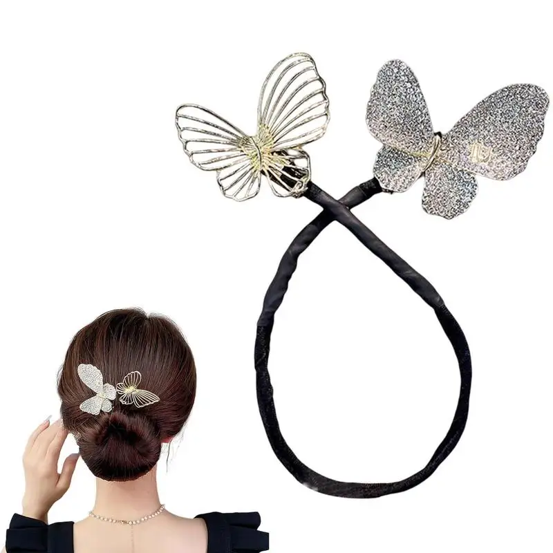 

Lazy Hair Curler 2022 New Hair Twist Bun Elegant Hair Style Tools Head Accessories Hairband for Women Girls Bow Hairpin Hair