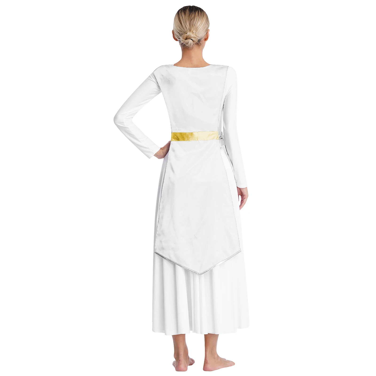 Женский халат для поклонения литургического платье-туника с разрезом по бокам