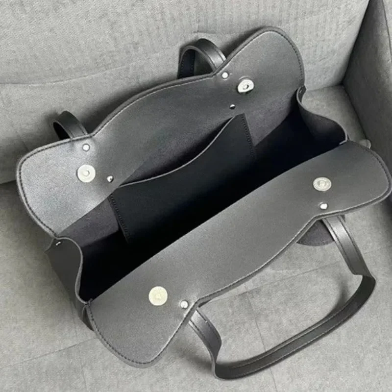 MBTI Чистая черная сумка на плечо для женщин Hello Kitty из искусственной кожи