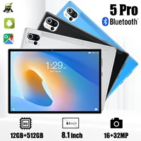 8 1 inch tablet pc 5 pro 1632mp camera 12gb ram 512gb rom 10 core android 10 1 wifi 8000mah laptop google play wps netbook