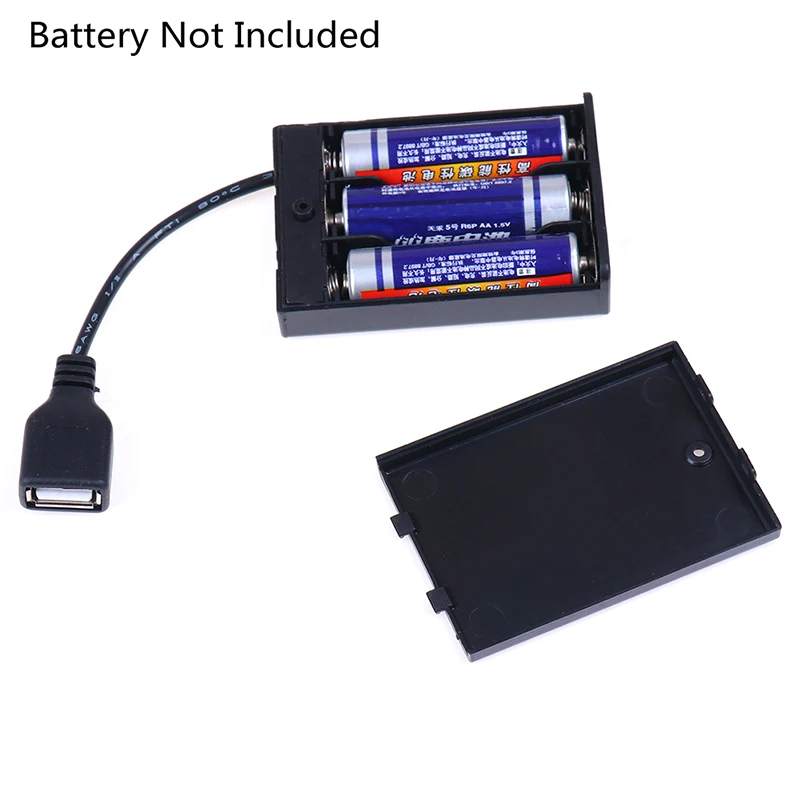 

Practical 3*AA Battery Box With Usb Port For Building Block Led Light Kit With Switch Tool Parts New