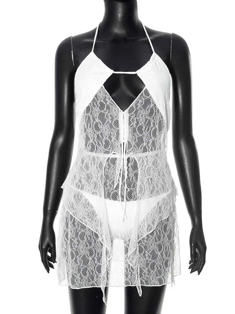 Tossy белый сексуальный кружевной комплект из 2 предметов женская праздничная