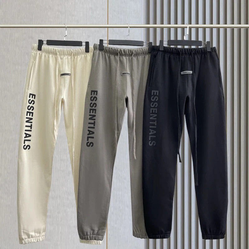 

ESSENTIALS Men Reflective Sweatpants Joggers Brown Gray Embroidery High Street Men Pants Men Women 1:1 High Quality Trousers