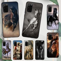 running horses animal phone case for samsung galaxy a s note 10 12 20 32 40 50 51 52 70 71 72 21 fe s ultra plus