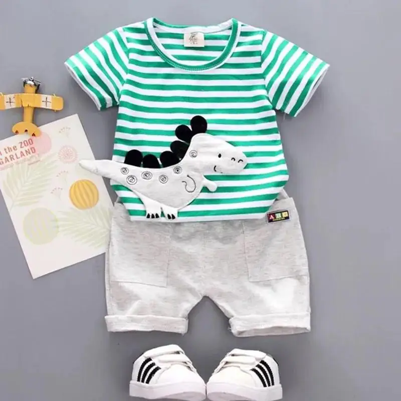 

Kids Clothes Set Baby Boy T-Shirt + Shorts Summer Clothing Cotton Cartoon Casual Boys Tracksuit Children Baby Clothes Set 2022
