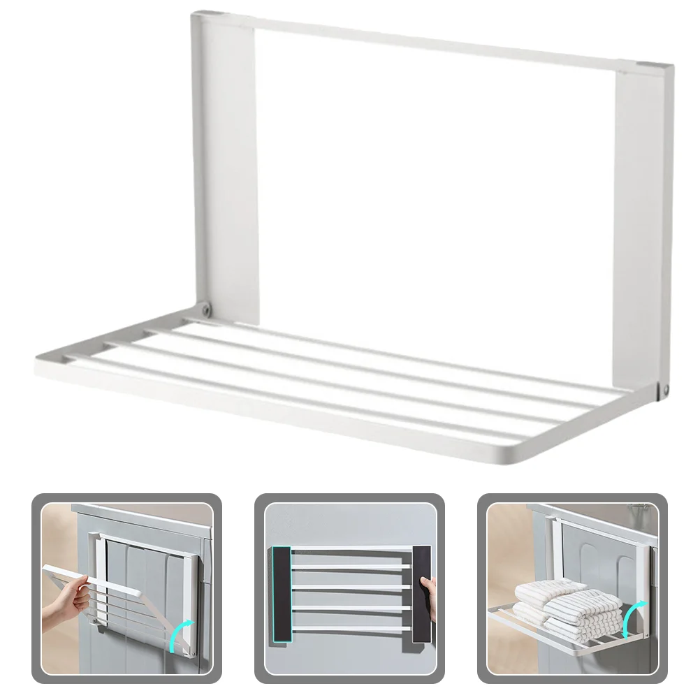 

Folding Magnetic Hanger Stand Shelf Holder Hangers Rack Refrigerator Washer Foldable