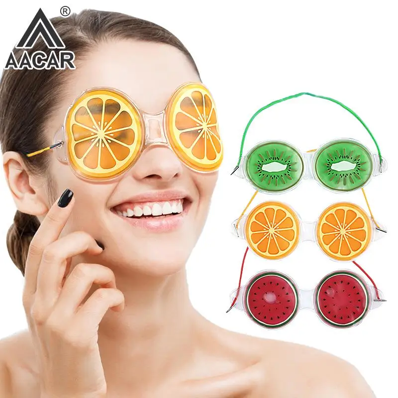 

1pcs Fruit Ice Compress Eye Mask Fatigue Relieve Remove Black Eye Bags Soft Beauty Sleeping Gel Eye Patch Beauty Tool
