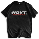 Модная брендовая мужская Свободная футболка HOYT Archery Huntinger с логотипом банта, черная хлопковая футболка для мальчиков, Прямая поставка