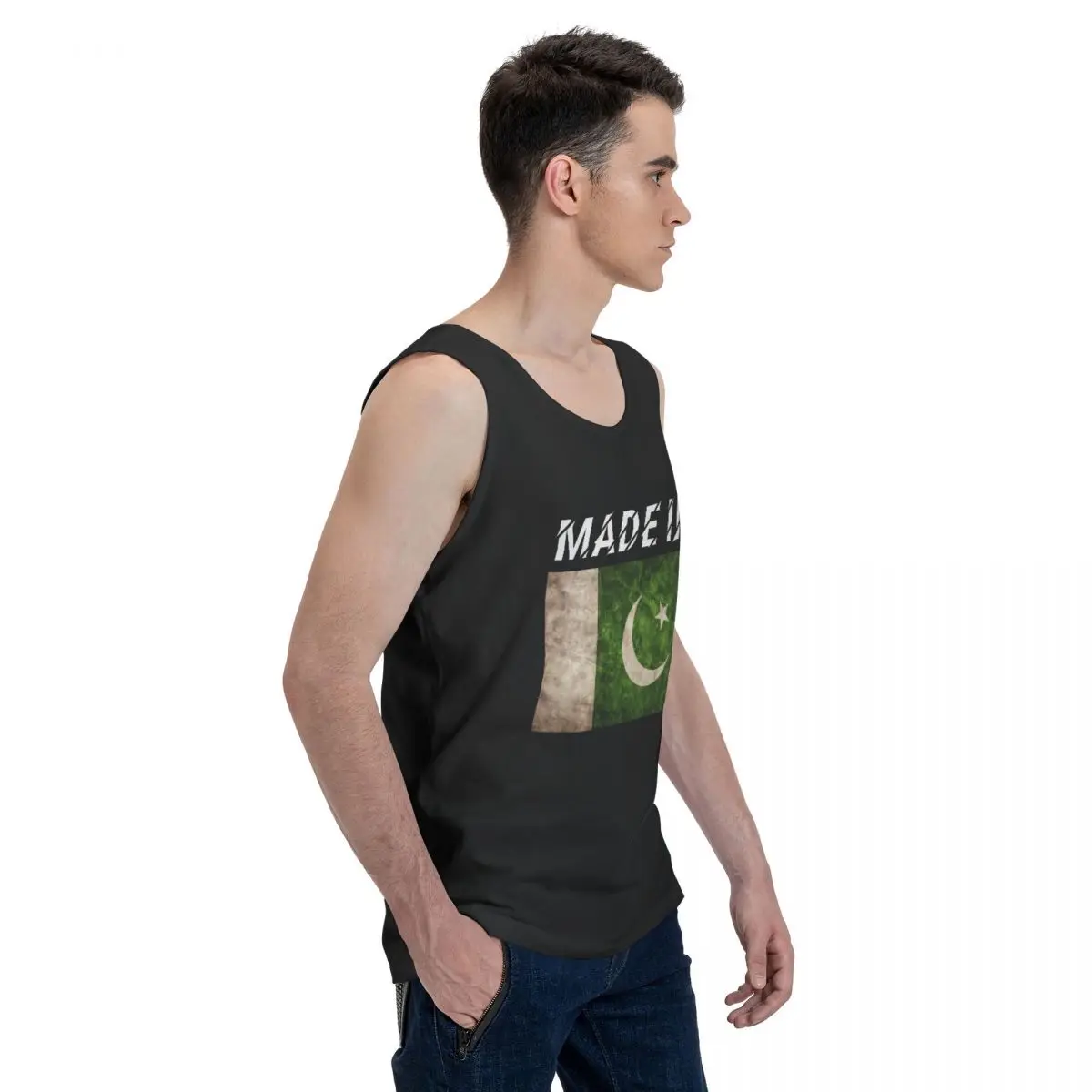 Летняя мужская мода 100% хлопок винтажная рубашка с флагом Пакистана мужские майки